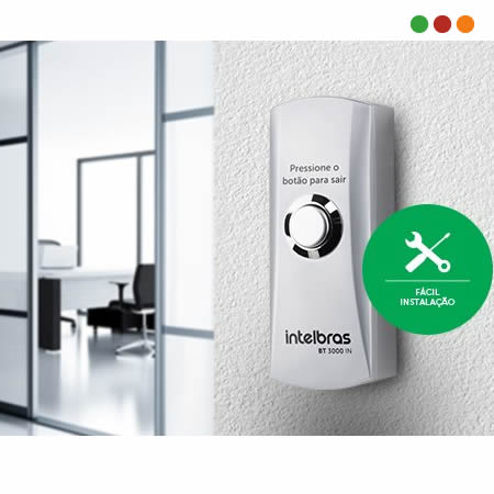 Porteria | Pulsador / Boton de salida metálico c/base BT 3000 IN / INTELBRAS - Imagen 2