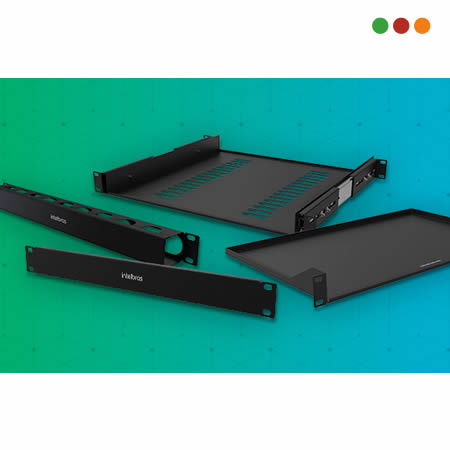 Racks - Estante 4P - Prof. 40 cm NEGRO / hasta 50 cm / BF1U 400 | INTELBRAS - Imagen 2