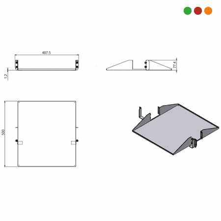 Racks - Open Rack / Estante - 2U / 50 cm / Tor y tuerca / BC2U 500MM - INTELBRAS - Imagen 4