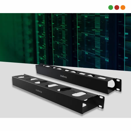 Racks - Organizador Cables 1U / 4 cm / METALICO | OCH1U 40 - INTELBRAS - Imagen 2