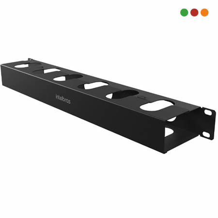 Racks - Organizador Cables 1U / 8 cm / METALICO | OCH1U 80 - INTELBRAS - Imagen 2