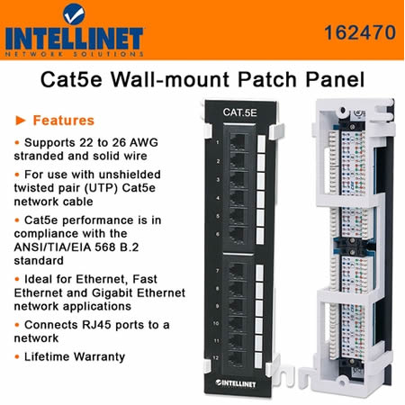 Racks - Patchera 12 P. Amurable Cat 5e Intellinet - Imagen 4