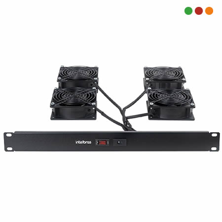 Racks - Ventiladores - Kit de 4 para RACK / Fusible 10A - KVR4V / INTELBRAS