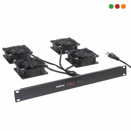 Racks - Ventiladores - Kit de 4 para RACK / Fusible 10A - KVR4V / INTELBRAS - Imagen 2