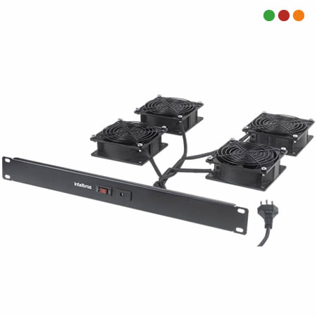 Racks - Ventiladores - Kit de 4 para RACK / Fusible 10A - KVR4V / INTELBRAS - Imagen 4