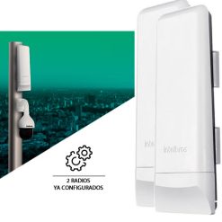 Red Inal - AP Antena - KIT WOM 5A MiMo | 5 Ghz 16 dBi | PoE | 1km | Intelbras