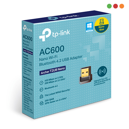 Red Inal - Adap. USB 2.0 T2UB NANO WIFI y Bluetooth | AC600 | T2UB / TP-LINK - Imagen 4