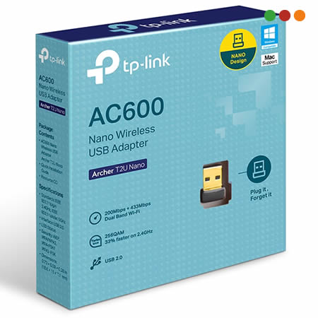 Red Inal - Adap. USB 2.0 T2u Nano | 600N | Archer | TP-LINK - Imagen 3