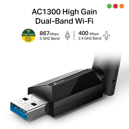 Red Inal - Adap. USB 3.0 T3U Plus | AC1300 | Dual Band | TP-LINK - Imagen 3