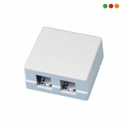 Roseta Exterior RJ Doble Sin Jack RJ45 | Anbyte