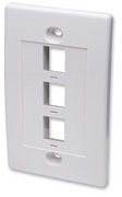 Roseta - Tapa Interna x3 Jack RJ45 Blanca - Intellinet