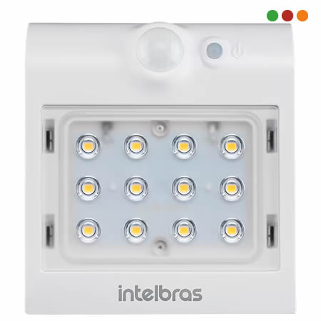 SOLAR - FAROL LED PARED / 3 Noches / ASI 220 Im LUZ AMARILLA Calida- INTELBRAS - Imagen 2