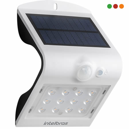 SOLAR - FAROL LED PARED / 3 Noches / ASI 220 Im LUZ AMARILLA Calida- INTELBRAS - Imagen 3