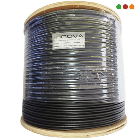 Seg. CCTV | Cable Coaxial RG59 98% | 2x0,5mm2 | 305 mts (vaina negra) 1120/59p
