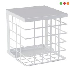 Seg. Rejilla / Protector de ACERO p/CCTV 20x20x20 | Blanca | 3420- PROTECTM