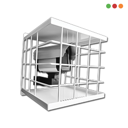 Seg. Rejilla / Protector de ACERO p/CCTV 20x20x20 | Blanca | 3420- PROTECTM - Imagen 3