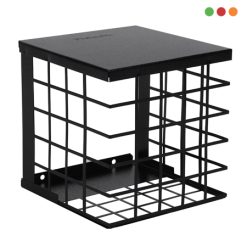 Seg. Rejilla / Protector de ACERO p/CCTV 20x20x20 | Negra | 3426- PROTECTM