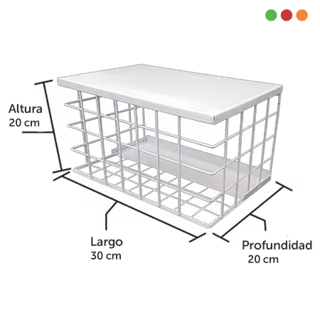 Seg. Rejilla / Protector de ACERO p/CCTV 20x30x20 | Blanca | 3430- PROTECTM - Imagen 4