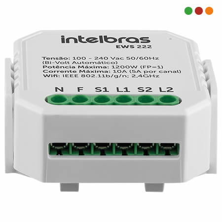 Smart Home | Controlador SMART WiFi | 2 Interruptores | EWS 222 IZY - Intelbras - Imagen 2