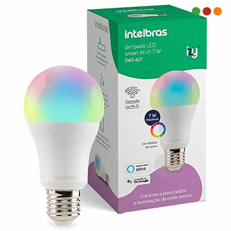 Smart Home | Lampara LED WiFi SMART | 10 Watts | RGB | EWS 410 IZY - Intelbras - Imagen 2