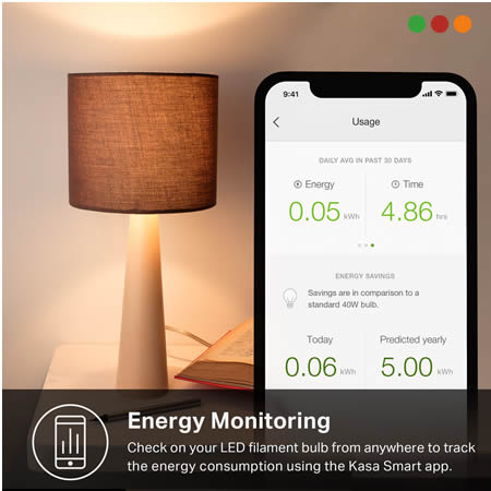 Smart Home | Lampara LED WiFi SMART | 7 Watts | CALIDA | Dimer | KL50 | TP-LINK - Imagen 4
