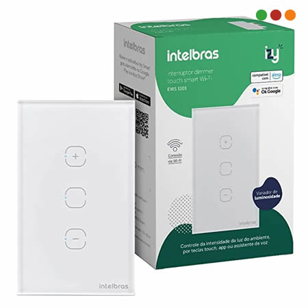 Smart Home | Llave de Luz TOUCH DIMMER Wifi | EWS 1101 IZY | BLANCA - INTELBRAS - Imagen 2