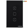 Smart Home | Llave de Luz TOUCH DIMMER Wifi | EWS 1101 IZY | NEGRA - INTELBRAS