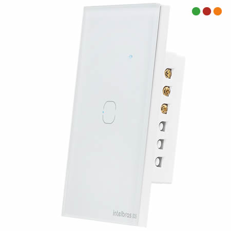Smart Home | Llave de Luz TOUCH Wifi x1 | EWS 1001 IZY | BLANCO - INTELBRAS - Imagen 2