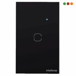 Smart Home | Llave de Luz TOUCH Wifi x1 | EWS 1001 IZY | NEGRA - INTELBRAS