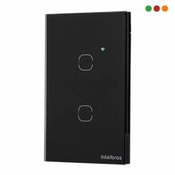 Smart Home | Llave de Luz TOUCH Wifi x2 | EWS 1002 IZY | NEGRA - INTELBRAS