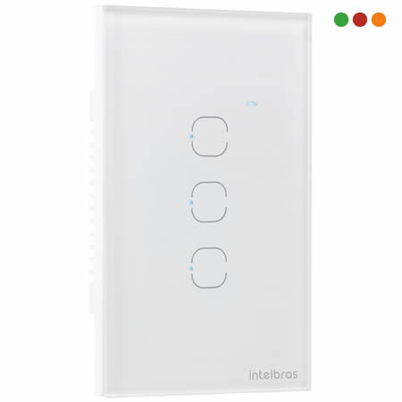 Smart Home | Llave de Luz TOUCH Wifi x3 | EWS 1003 BR IZY | BLANCO - INTELBRAS