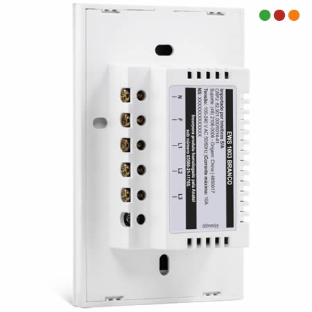 Smart Home | Llave de Luz TOUCH Wifi x3 | EWS 1003 BR IZY | BLANCO - INTELBRAS - Imagen 4