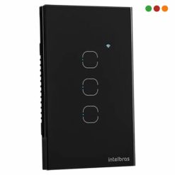 Smart Home | Llave de Luz TOUCH Wifi x3 | EWS 1003 IZY | NEGRA - INTELBRAS