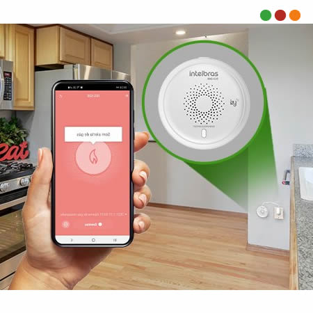 Smart Home | Sensor de GAS SMART | 100 mts | IDG 620 IZY - Intelbras - Imagen 4