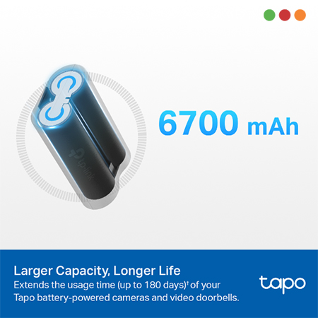 Smart Home | TAPO | Bateria 6700MAh (Comp. C420 / C400 / D230) | A100 | TP-LINK - Imagen 2