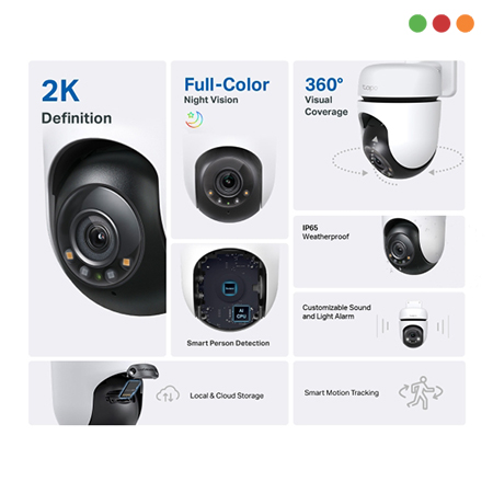 Smart Home | TAPO | Camara | 2K PTZ | SD | IP65 | Audio | C510W - TP-LINK - Imagen 3