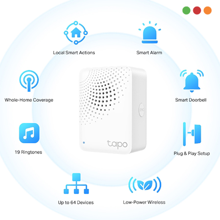 Smart Home | TAPO | HUB Smart c/Alarma | 64 Dispo.| H100 - TP-LINK - Imagen 2