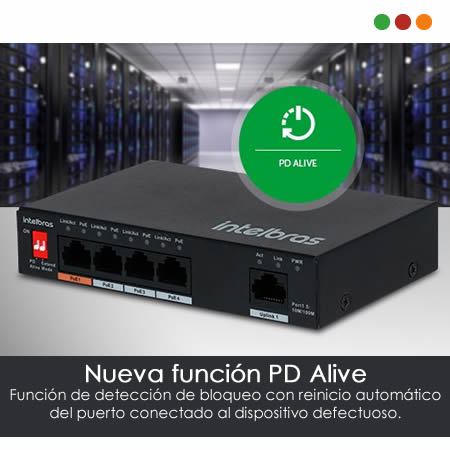 Switch PoE 5p 10/100 | 4p | SF 500 Hi PoE | Intelbras - Imagen 3