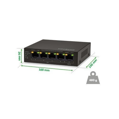 Switch PoE 5p 10/100 | 4p | SF 500 PoE | Intelbras - Imagen 3