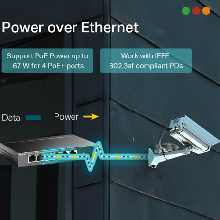 Switch PoE 6p 10/100 - 4 x Port PoE af | METAL | TL-SF1006P | TP-LINK - Imagen 3