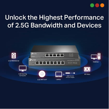 Switch 5p 10/100/1000 | 2.5 Gbps | Metal | TL-SG108-M2 |TP-LINK - Imagen 4