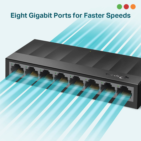 Switch 8p 10/100/1000 TL-LS1008G TP-LINK - Imagen 3