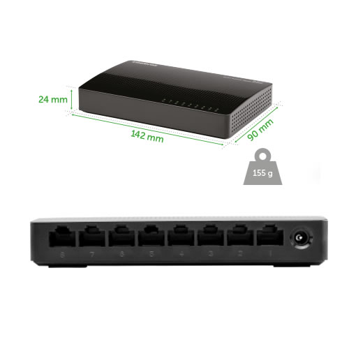 Switch 8p 10/100/1000 | SG 800 Q+ | Intelbras - Imagen 3
