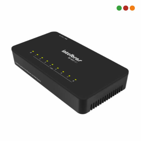 Switch 8p 10/100 | SF 800 Q+ / Alim: 12-24 V / 0,5 A | Intelbras - Imagen 2