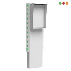 TOTEM CARGADOR ELEC. Alto: 1,70m / 10 CM BLANCO | LED |5170-E -PROTECTM