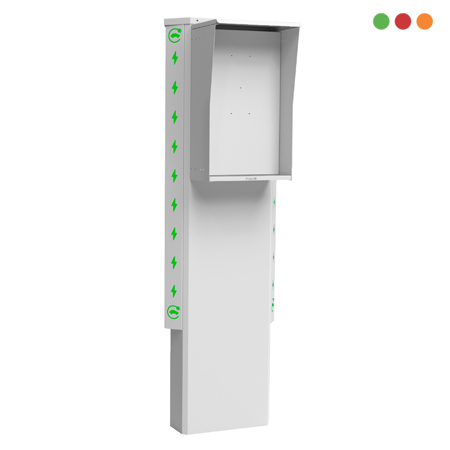 TOTEM CARGADOR ELEC. Alto: 1,70m / 10 CM BLANCO | LED |5170-E -PROTECTM