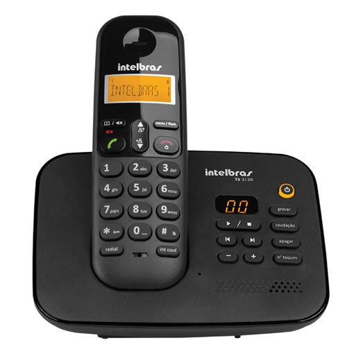 Telefonia | Telefono Inal. TS 3130 c/Contestadora Negro | Intelbras - Imagen 2