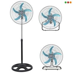 Winco | Ventilador 3 en 1 Negro / 5 aspas / 46 cm de diametro - W118