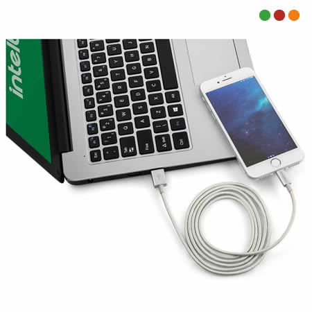 iPhone - Cable USB Lightning 1,5 Mts Original / NYLON - EUAL 15NB | INTELBRAS - Imagen 3
