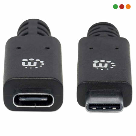 zzCable USB C macho/HEMBRA - EXTENSION / 50cm / USB 3.2 - Manhattan - Imagen 2